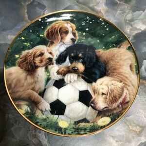 Franklin Mint Soccer Scamps Limited Edition Decorative Plate By James Killen